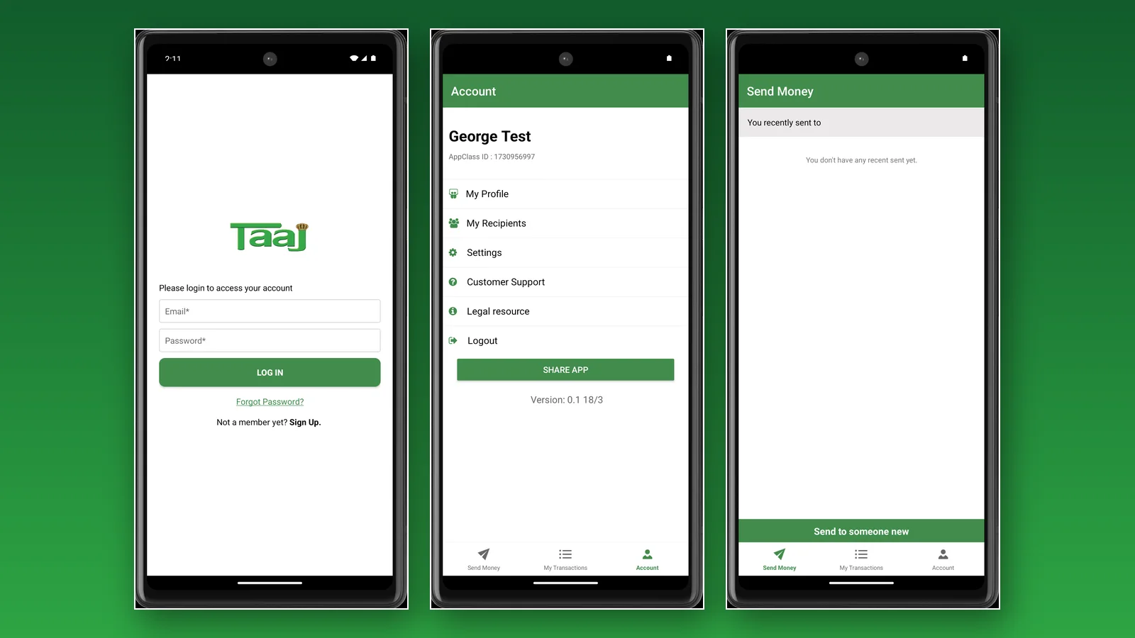 A managed engineering team building Taaj's remittance system