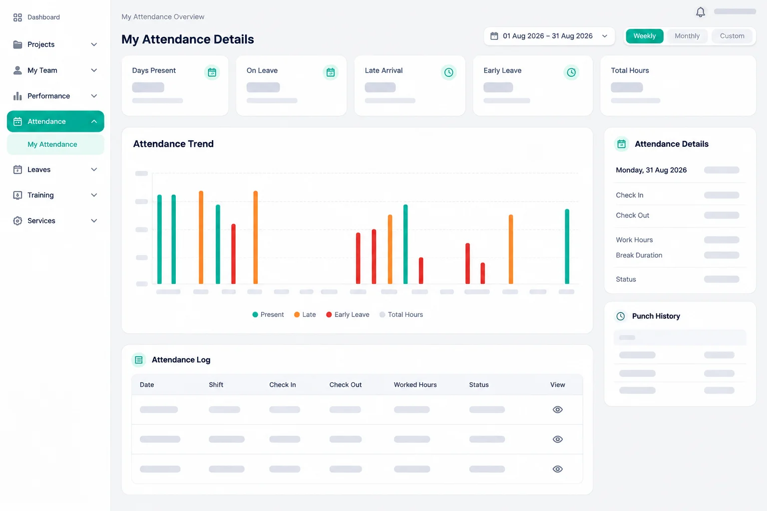 NeuroERP attendance module