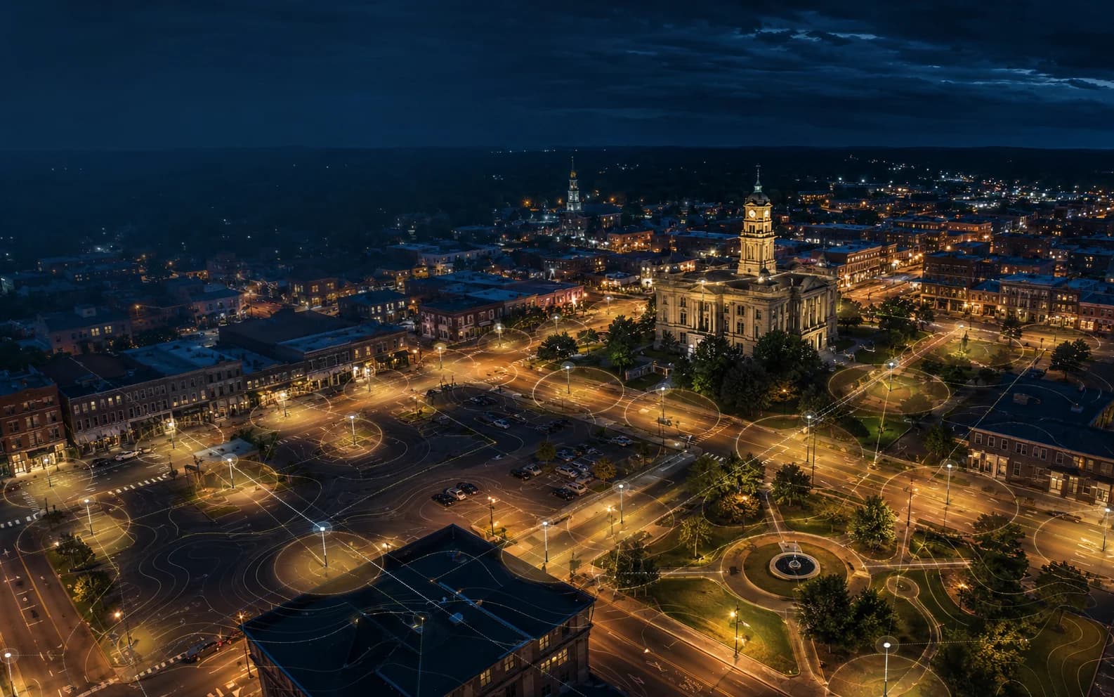 A defensible, build-ready lighting plan for 130 downtown properties