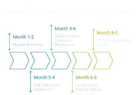 6 to 9 month project timeline with milestones